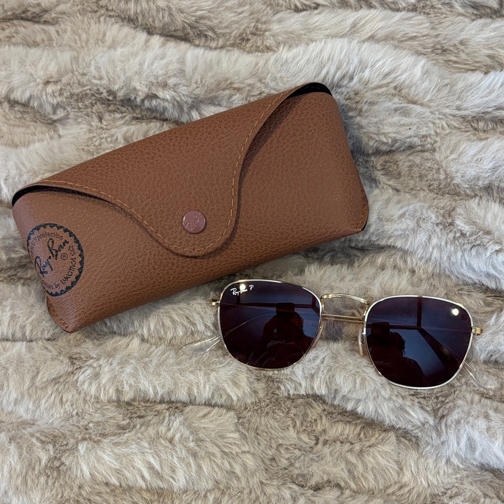 Ray-Ban Gold Frame with Dark Lenses Sunglasses